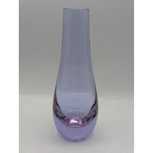 Vintage Alexandrite Neodymium Glass Bud Vase Lavender Blue Color Shift 7.5"